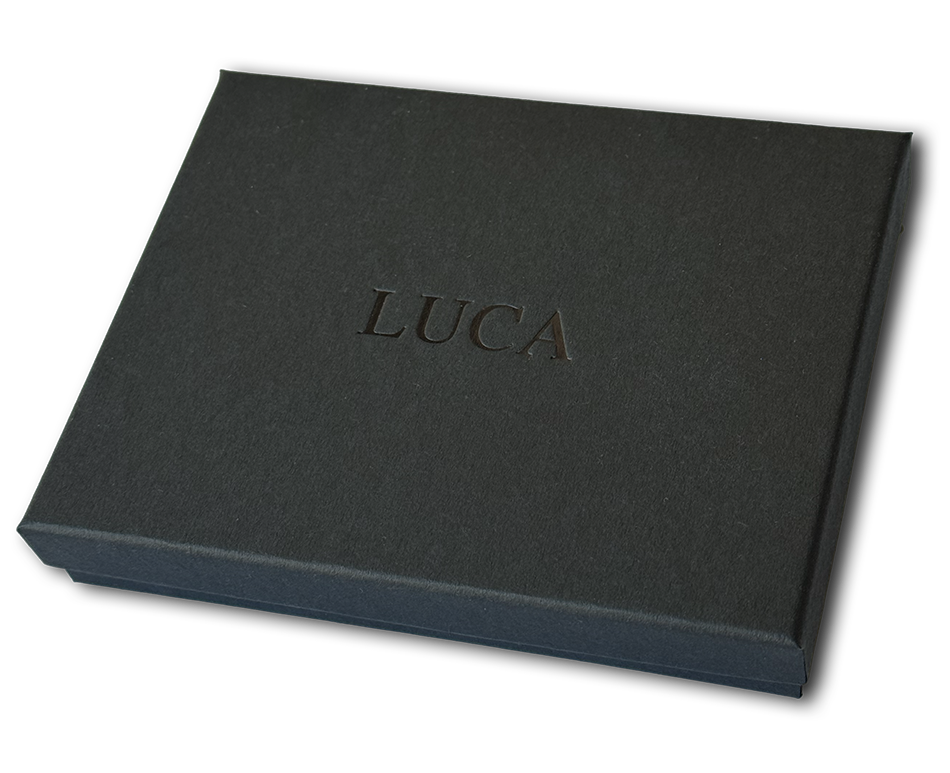 Schwarze hochwertige Geschenkverpackung von LUCA
