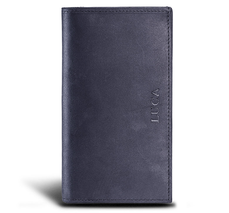 Etui iPhone SE3 in Nubukleder dunkelblau