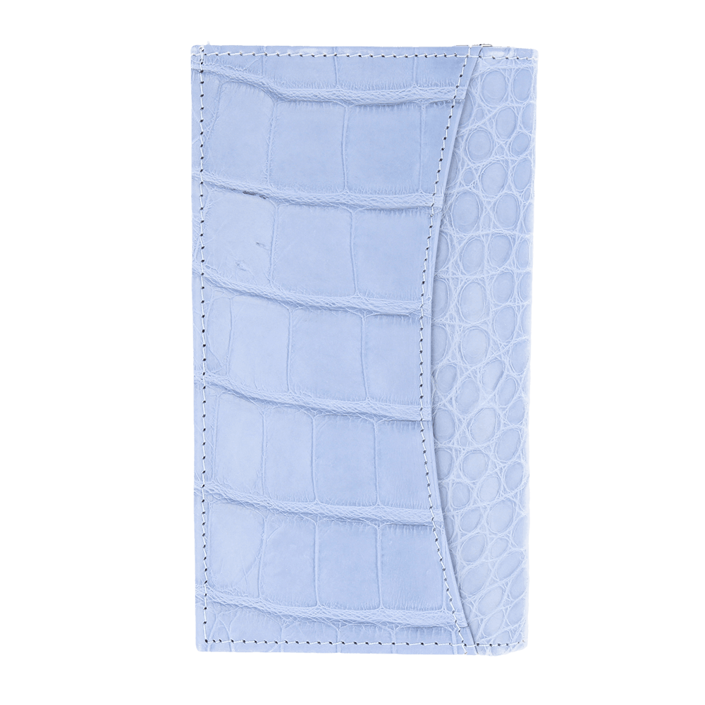 Rückseite iPhone Etui Alligatorleder skyblue